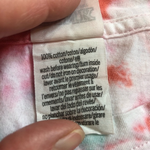 PINK tie-dyed long sleeved crop top - Picture 3 of 3